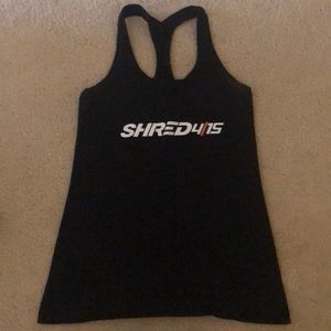 Lululemon Cool racer back, size 6, shred 4/15 custom logo